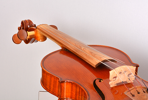 Violin with a fingerboard from Sonowood spruce equipped by Wilhelm Geigenbau