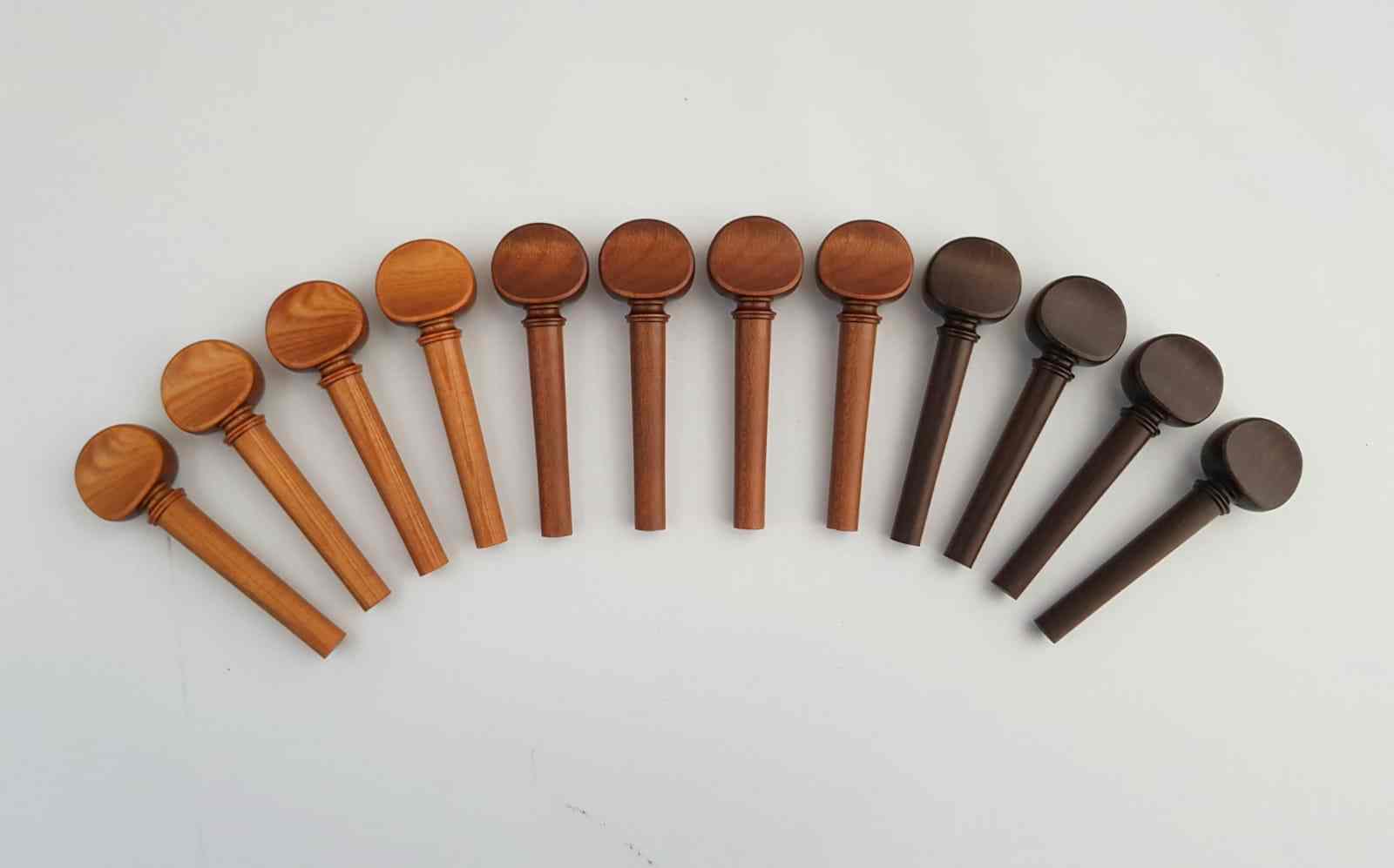 Pegs from Sonowood spruce, maple and walnut made by Berdani Feinste Bestandteile