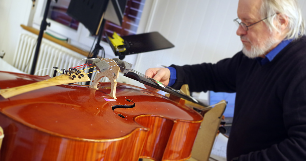 George Stoppani mit Cello beim Sonowood-Workshop